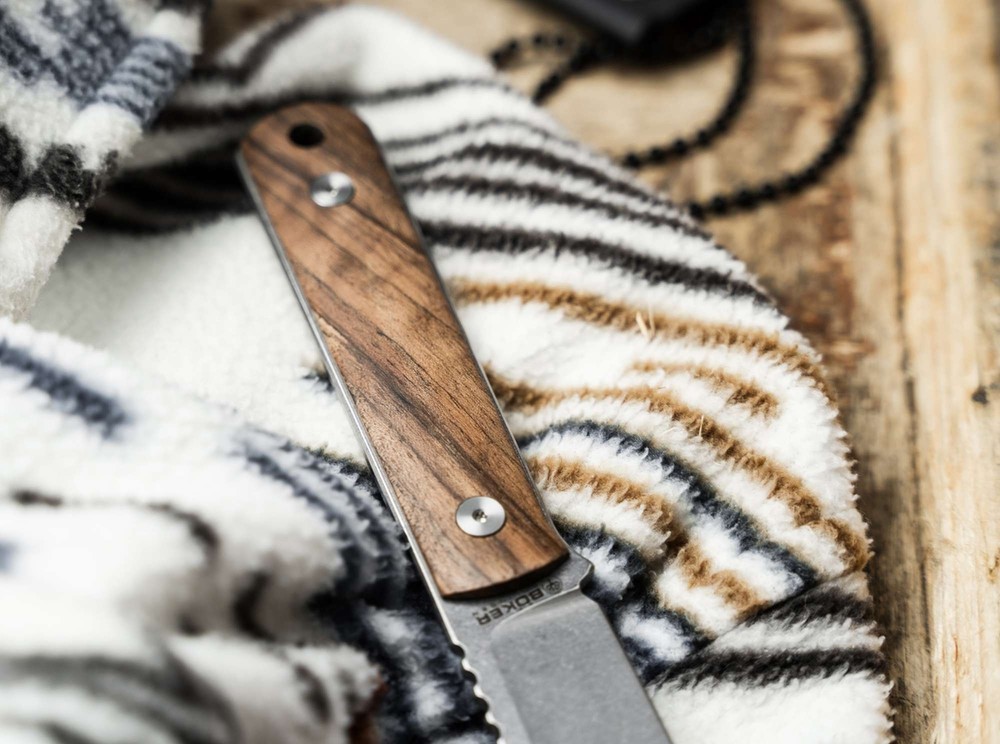 Boker BFF Packlite Walnut Fixed Knife 2.68" MagnaCut Blade Skeletonized ✔️120748