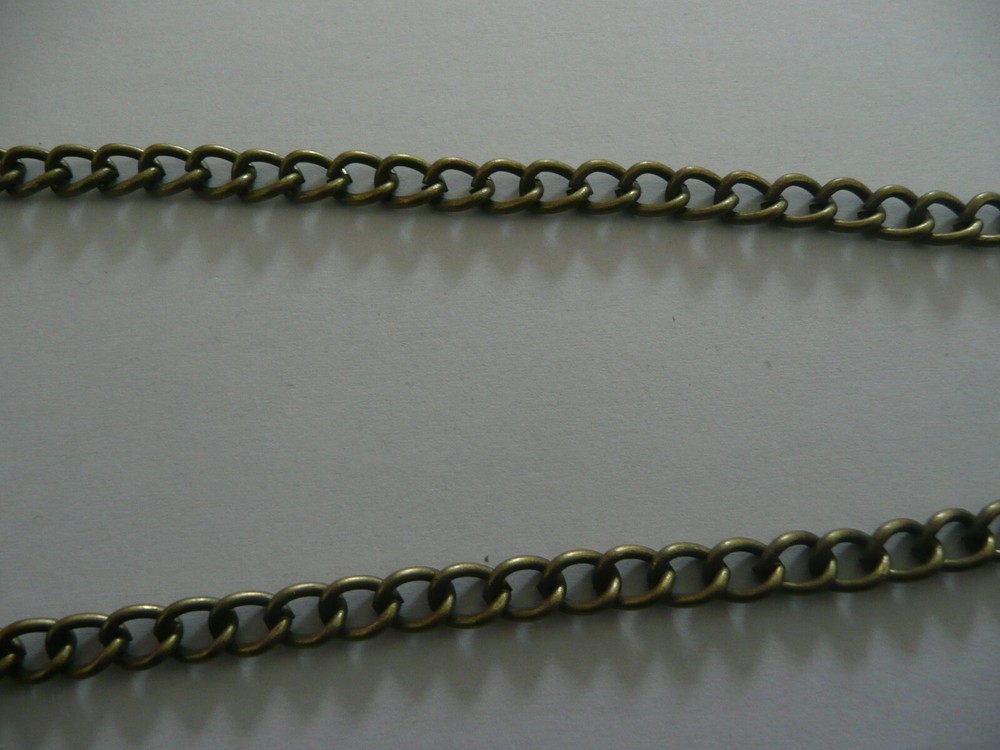 new light bronze plated pocket watch chain