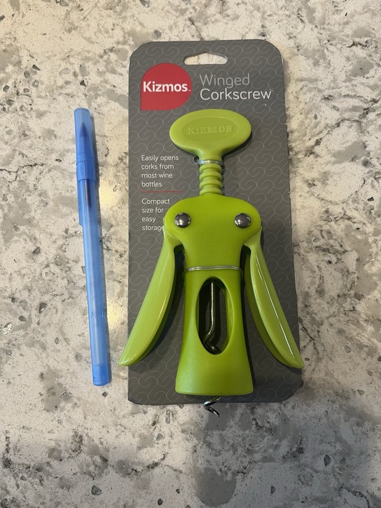 NEW Green Kizmos Wing style Corkscrew
