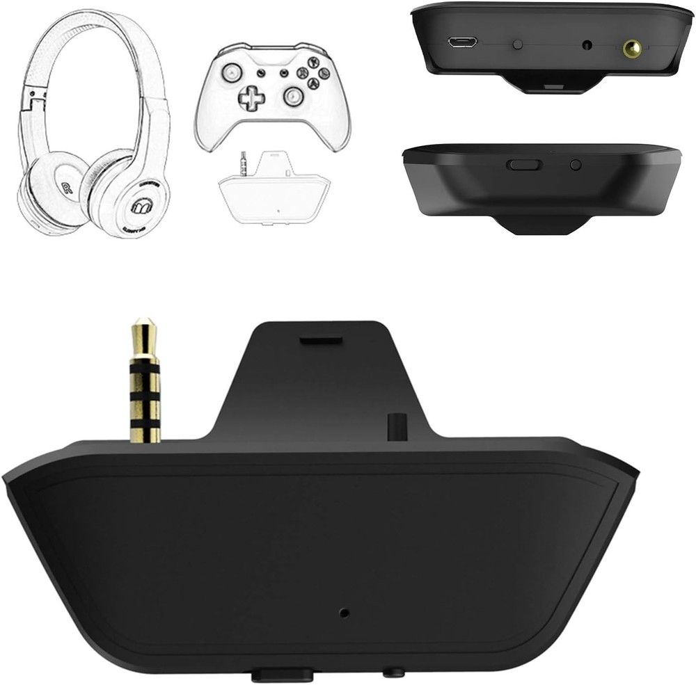 Uberwith Bluetooth Transmitter Dongle for Xbox Controllers - Stereo Black