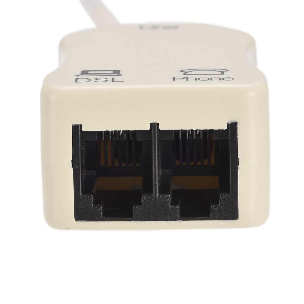 In-Line DSL Splitter Filter 6P2C 2 Way Socket Adapter for Telephone
