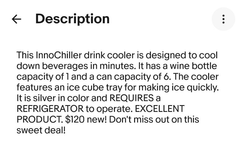 InnoChiller Cools Down Drinks In Minutes Cooler Ice Maker- Refrigerator Required