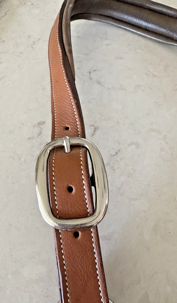 Penelope leather halter pearl