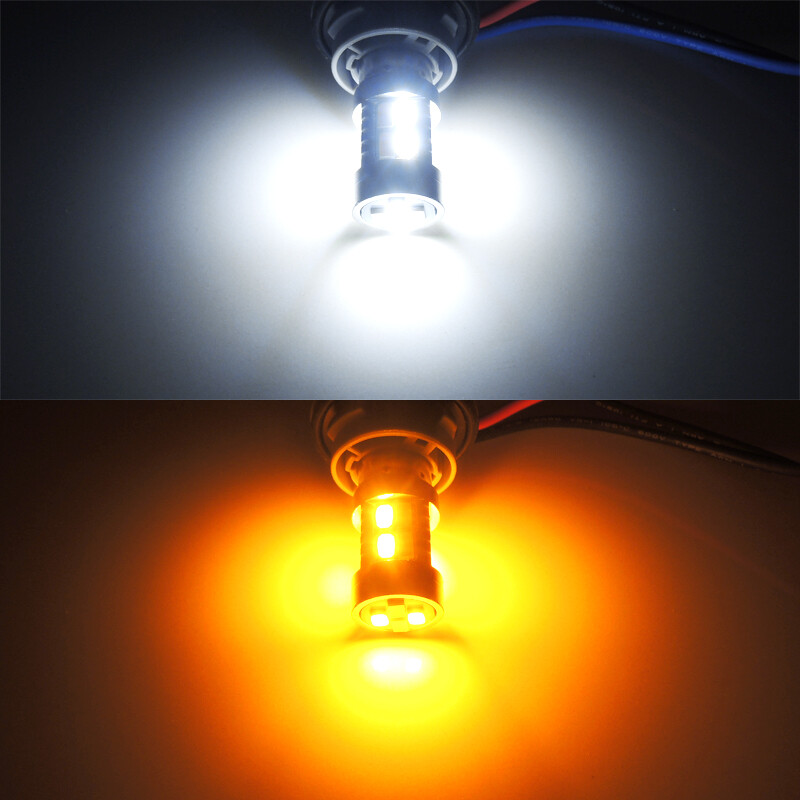 Dual-Color Switchback LED Front Turn Signal Lights Kit for 2005-2013 Corvette C6