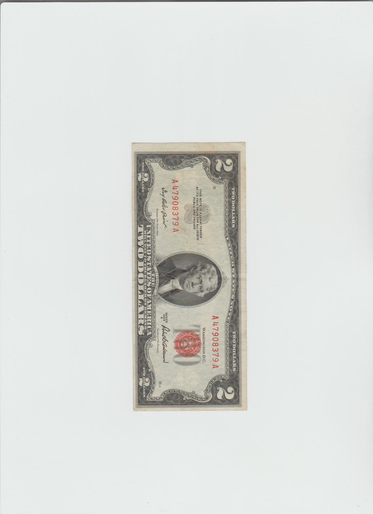 1953-A $2 Red Seal Note in lightly circulated condition.