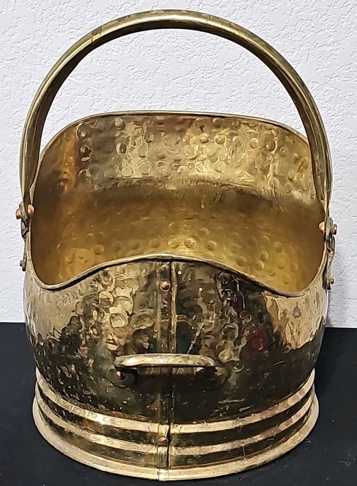 Victorian Quality Brass Helmet Coal Scuttle