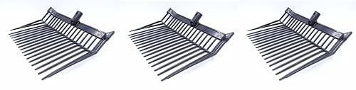 Manure, Stable Pitch Fork Replacement Head (Black 3 Pack)