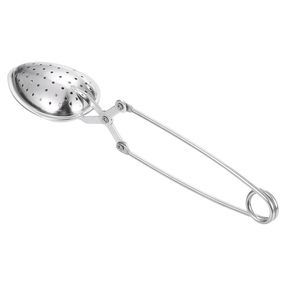 Egg Snap Tea Ball Infuser with Handle Stainless Steel Tea Strainer Silver