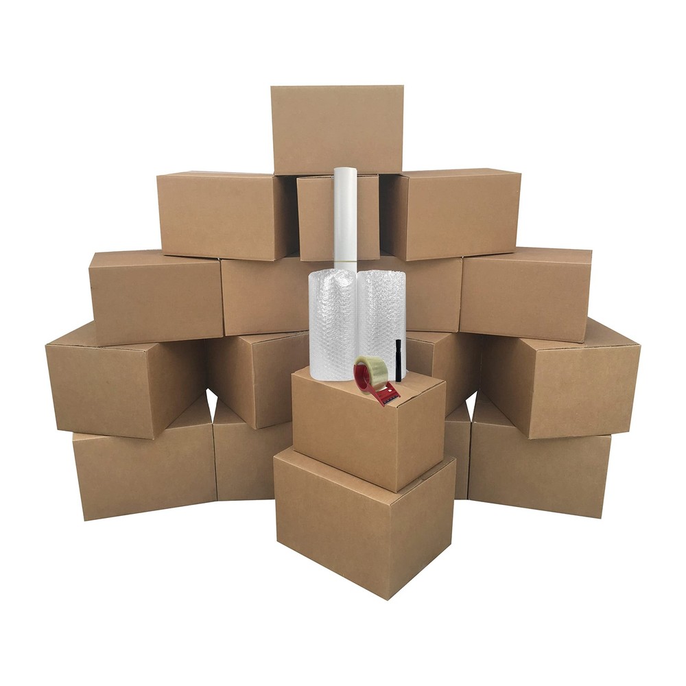 UBMOVE Basic Moving Boxes Kit #1, 1 to 2 Brown