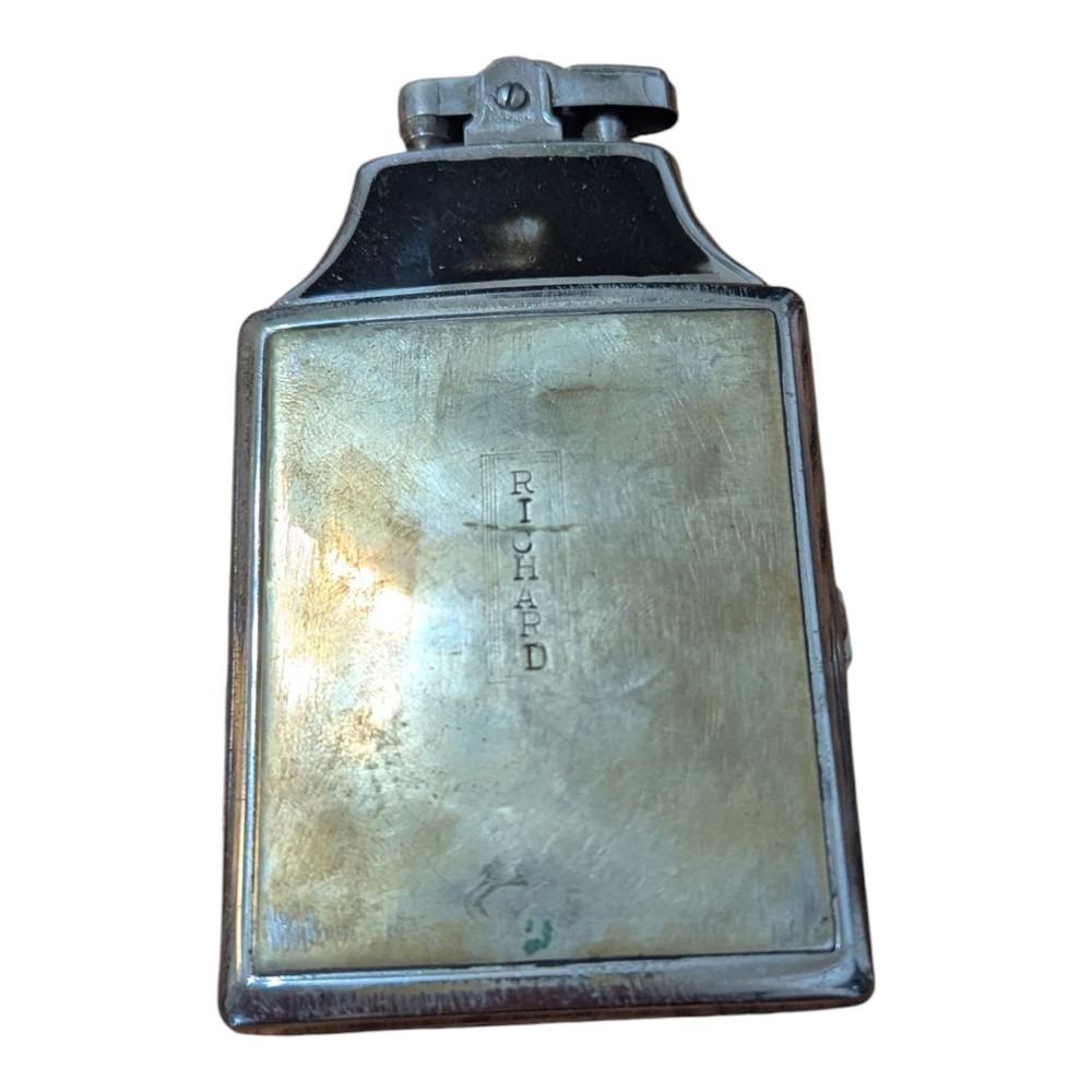 Lighter Cigarette Case Combo Vintage Art Deco Ronson Mastercase Monogram X
