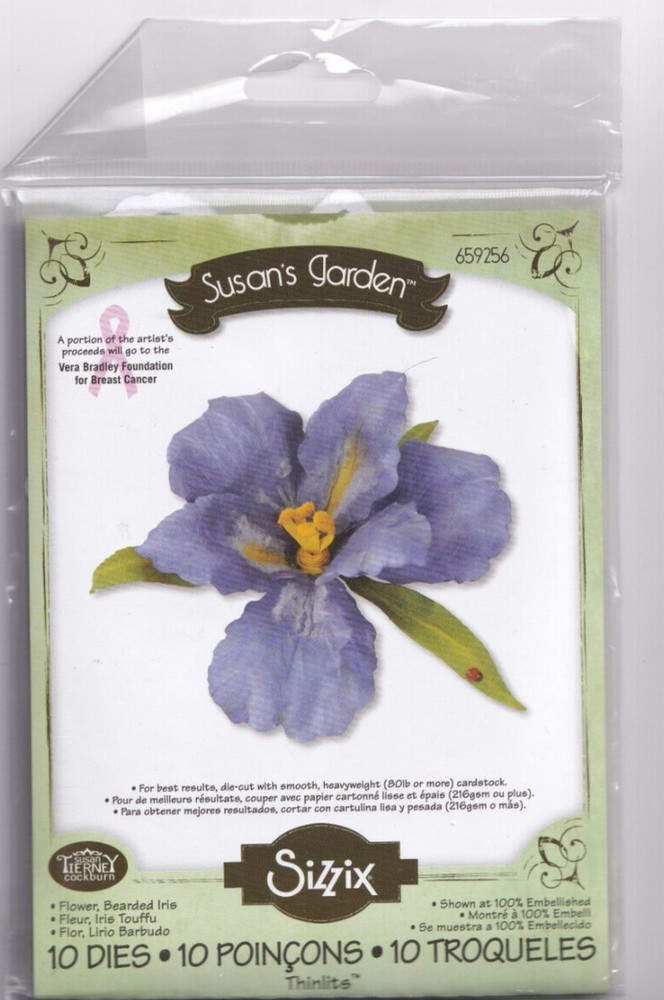 SIZZIX SUSAN'S GARDEN BEARDED IRIS THINLITS DIE #659256