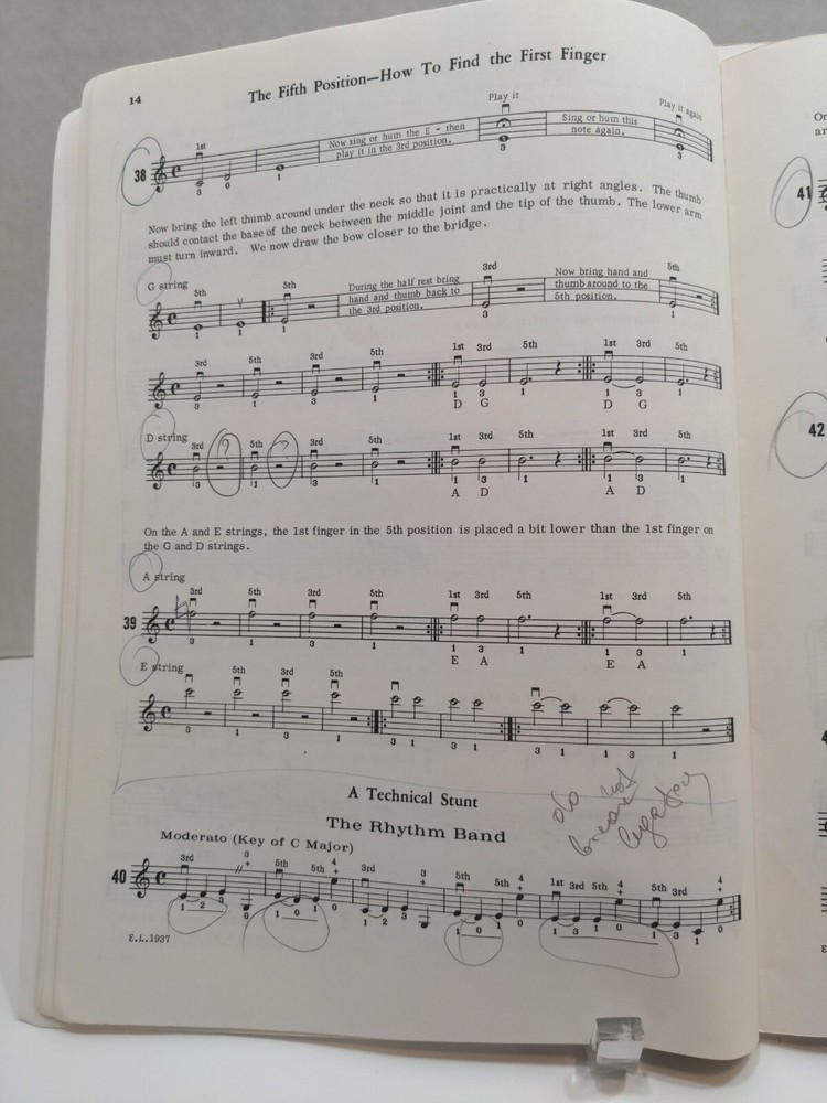 3rd & 5th Belwin Course For Strings Sheet Music Song Book Self Teach Practic M33