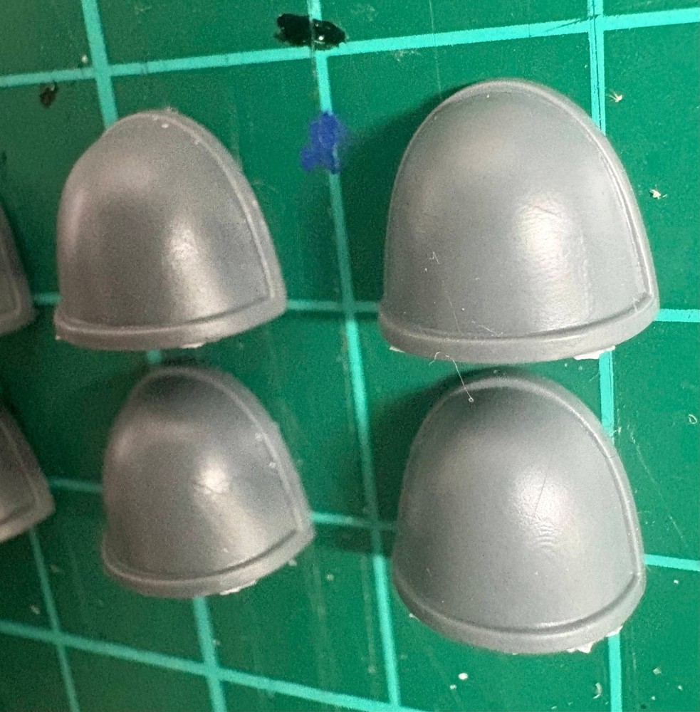 Space Marine Plain Shoulder Pads x8 | Warhammer 40K | Tactical Armour Bits
