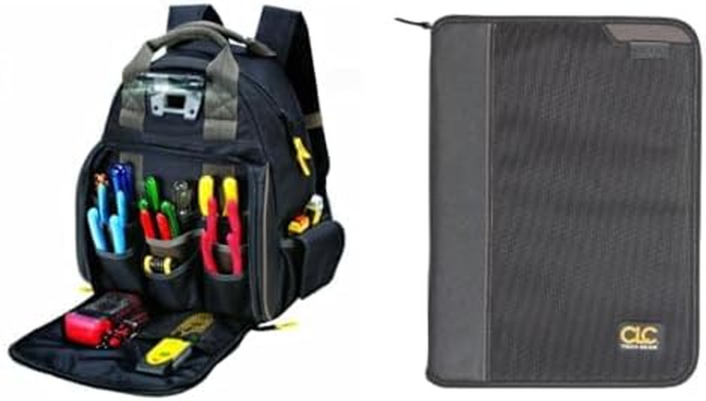 LED Lighted Backpack & Pro Portfolio - 53 Pockets for Ultimate Organization
