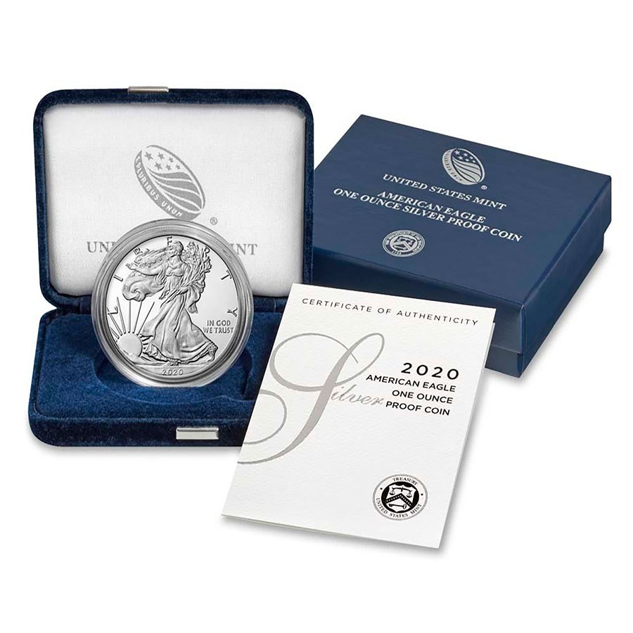 2020 W Proof Silver Eagle w/Box & COA ~ PRISTINE ~