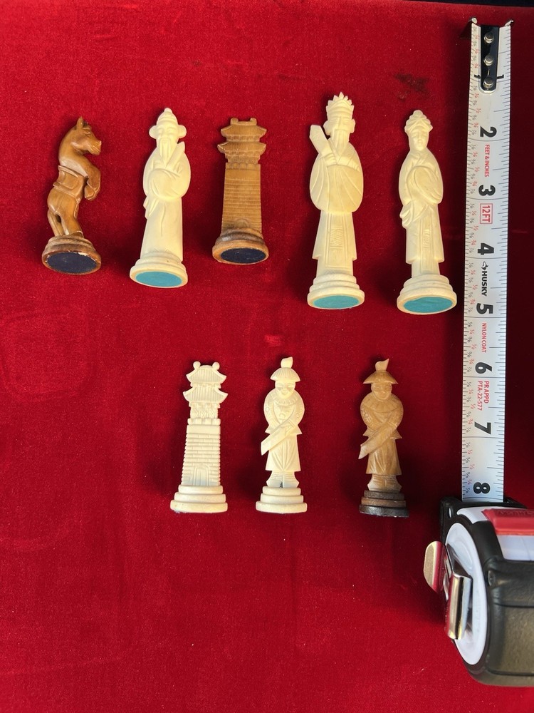 Vintage Bone Chess Set