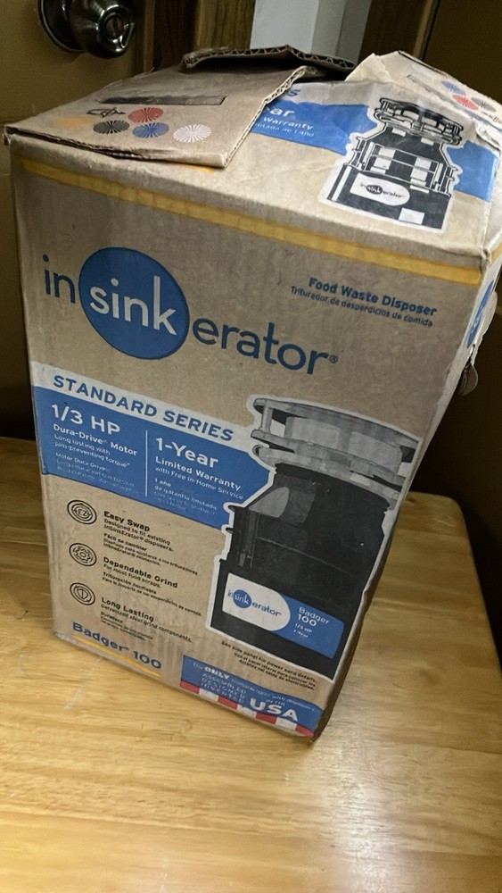 Insinkerator Garbage Disposal 100 Lift Latch Standard 1/3-HP Hardware Metalic