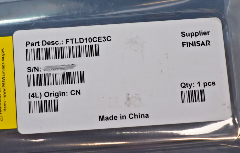 Finisar FTLD10CE3C 100GBASE-SR10 Optical Transceiver