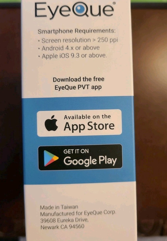 EyeQue Personal Vision Tracker Ophthalmic Refractometer Home Test Kit