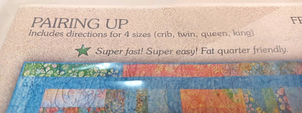 Four Paws Quilting Pattern Pairing Up 4 Sizes Pattern #FRP-005