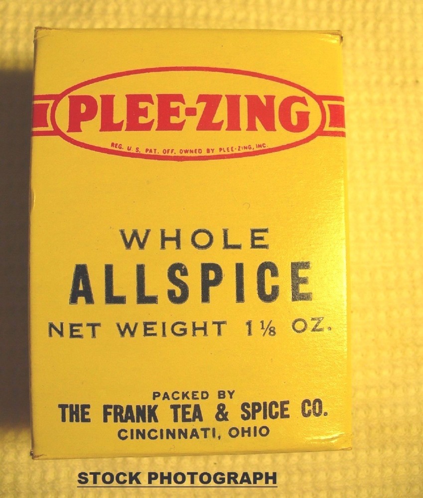 Vintage PLEE-ZING ALLSPICE Spice Box - NOS - Mint Condition