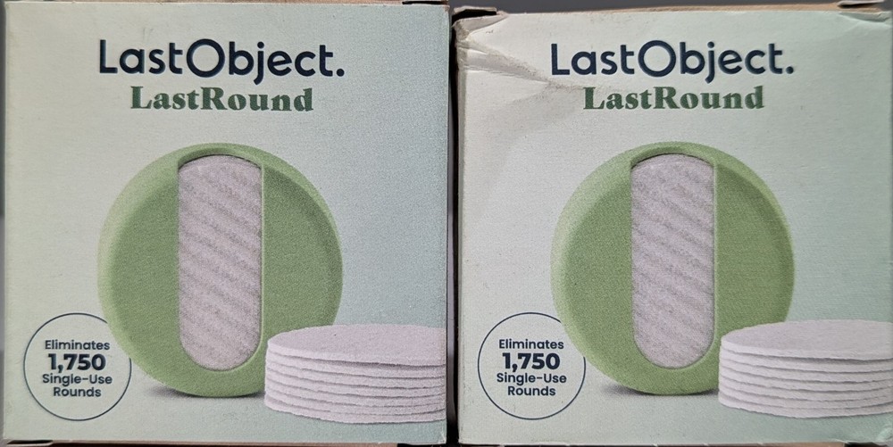 (2 PACK) LastObject LastRound, 7 Reusable Cotton Rounds, Green Case