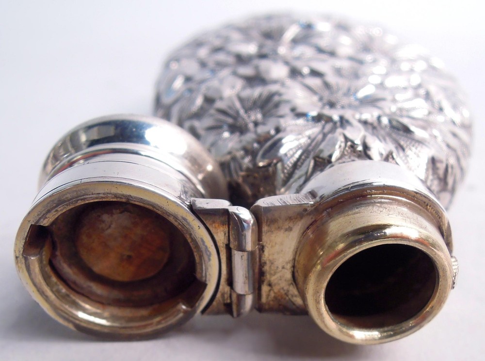 Gorham Flask 252 Antique Victorian Barware American Sterling Silver 1890