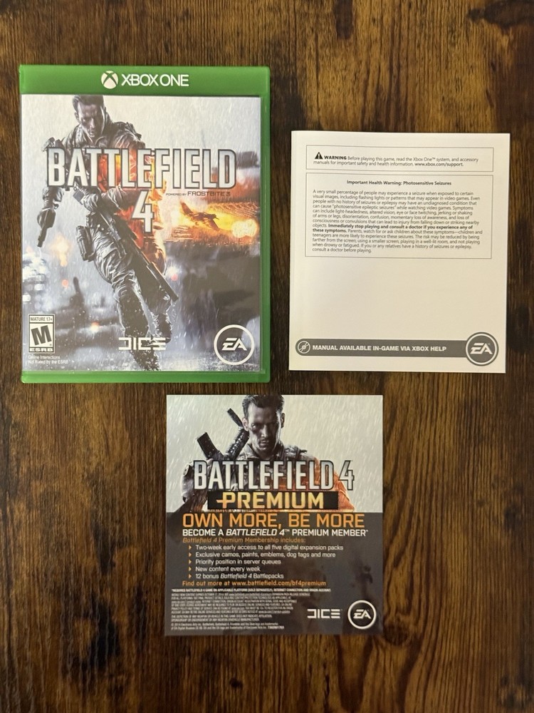 Battlefield 4 - Xbox One - Original Case & Manual No Game