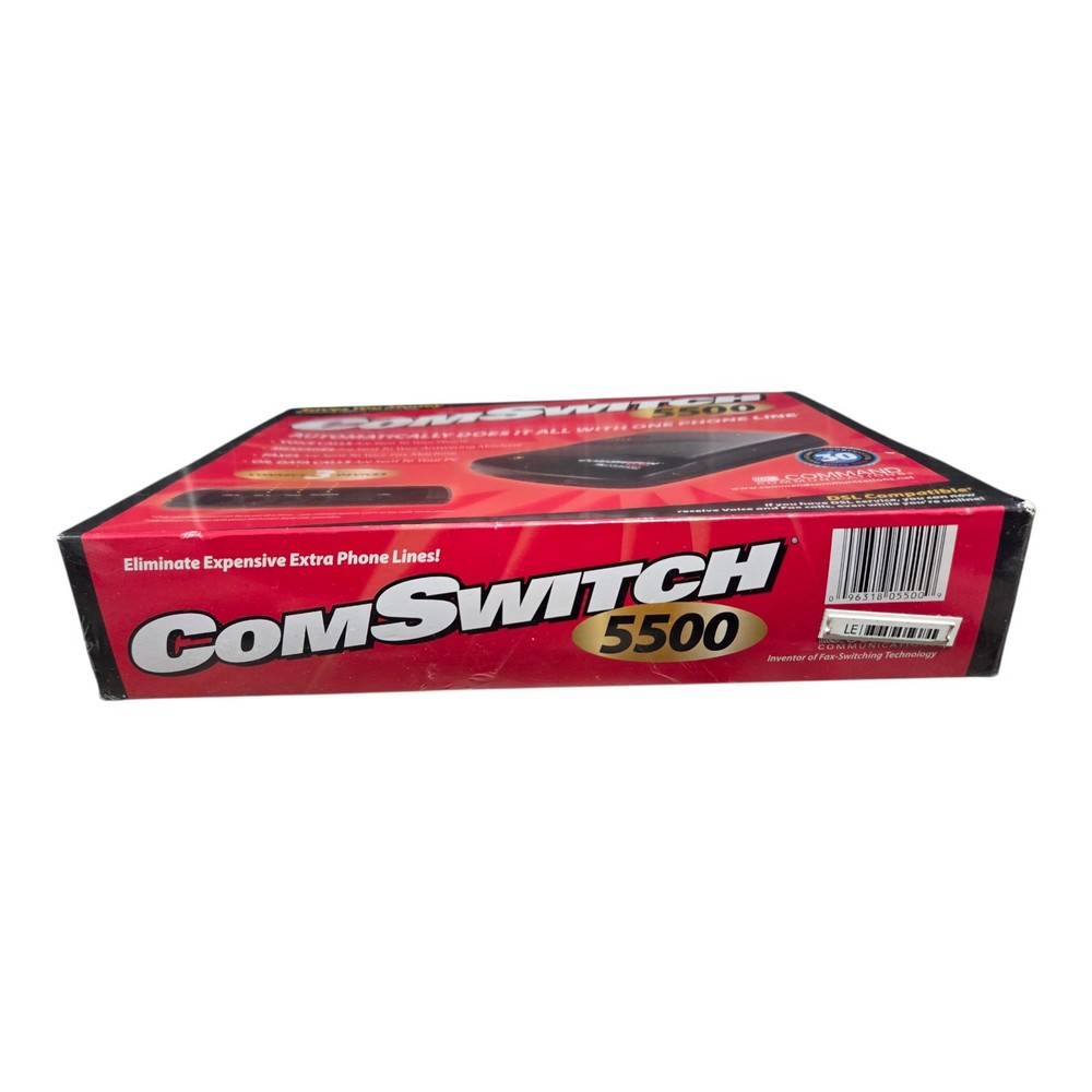 SEALED Command Communications ComSwitch 5500 Phone Fax Modem 3-Port Call Switch
