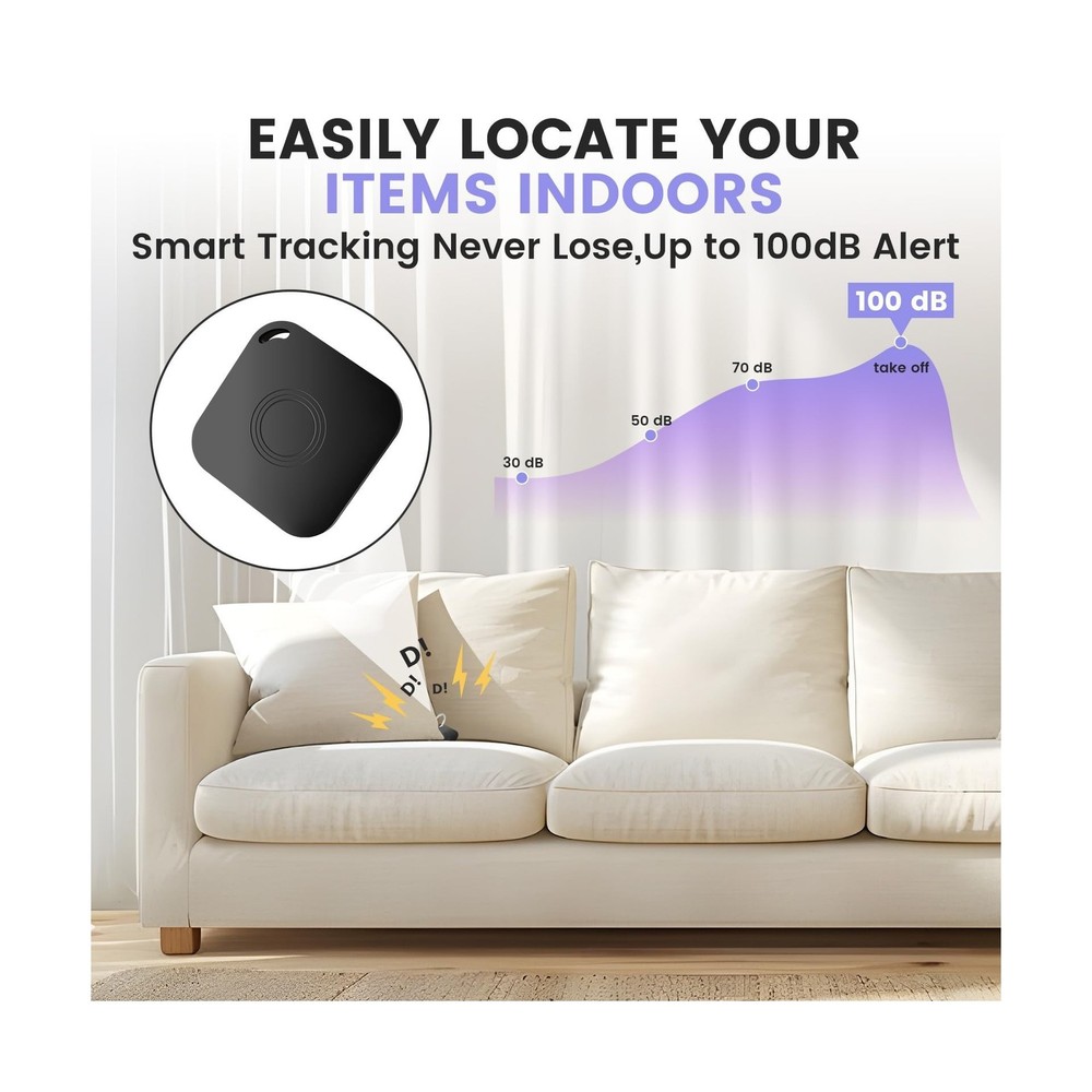4 Pack Air Tracker Tag, Smart Bluetooth Luggage Tracker Compati... USA FAST SHIP