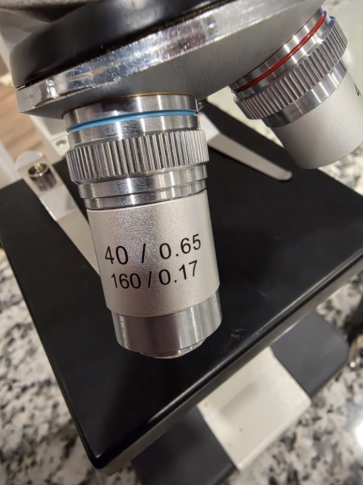 Microscope With Sample Slides