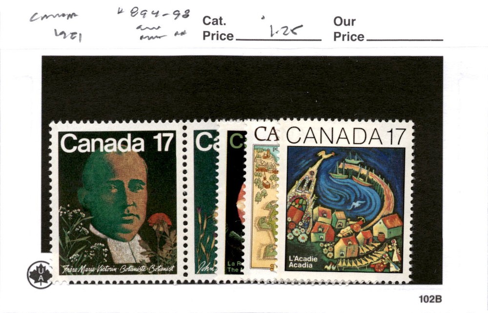 Canada, Postage Stamp, #894-898 Mint NH, 1981 (AB)