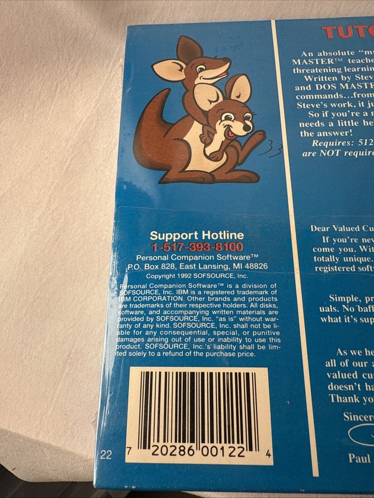 Tutor Master By Steve Green 3 1/2” Pc Program Dos Personal Companion Software