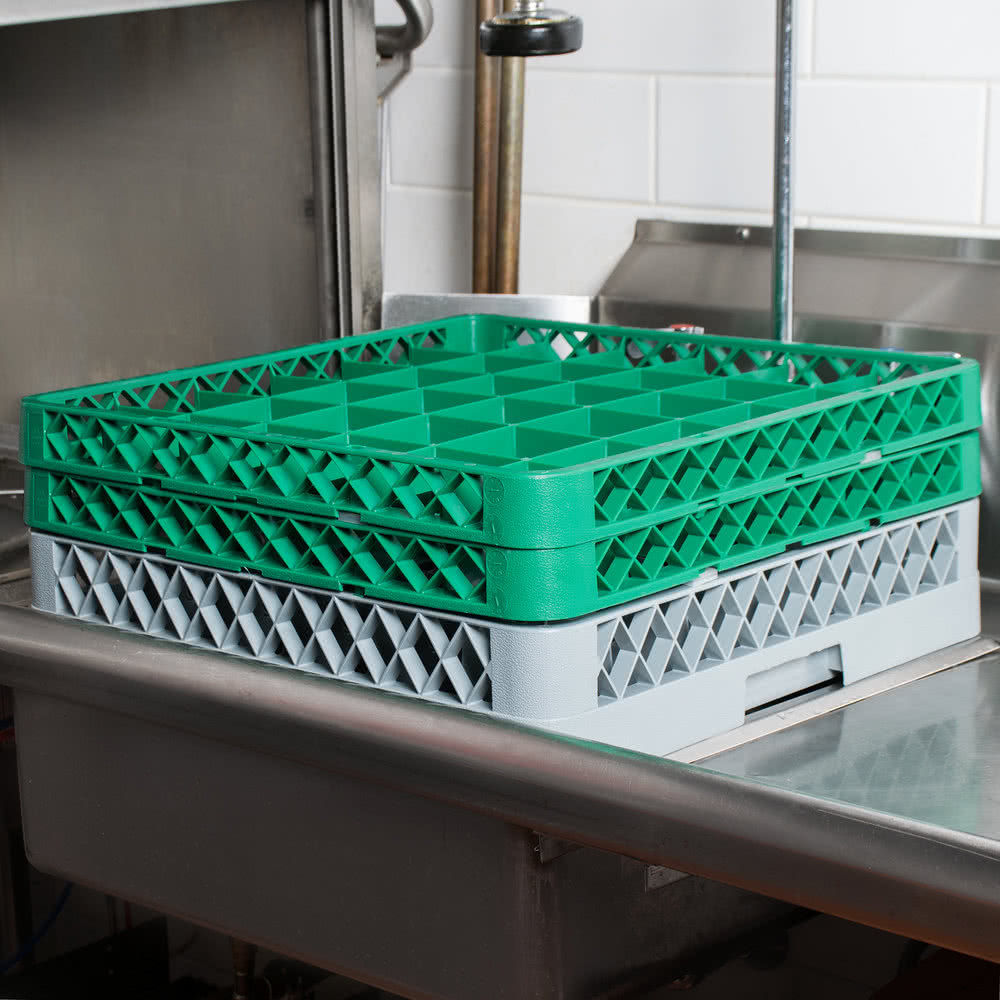 4 PACK Commercial Dishwasher Machine 36 Cup Glass Tray Rack 2 Extender Automatic