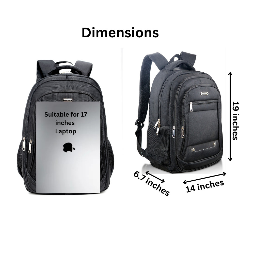 FraceStar 17" Laptop Backpack - Black