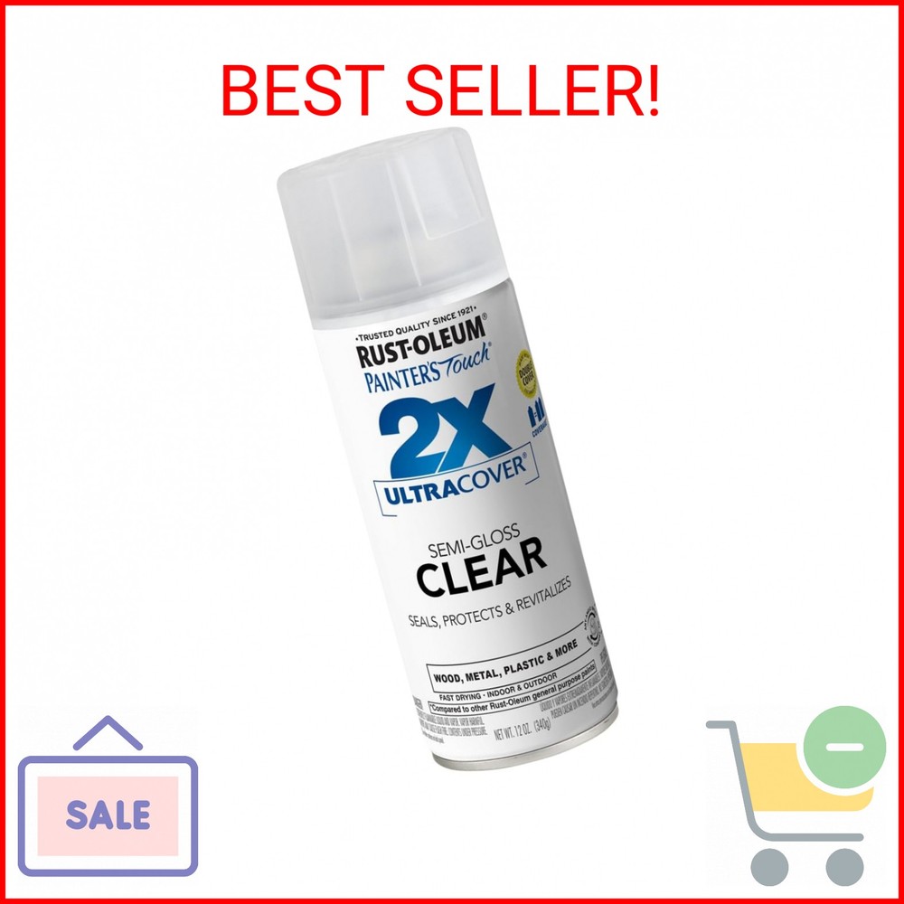 Spray Paint, 12 oz, Semi-Gloss - 2X Ultra Cover