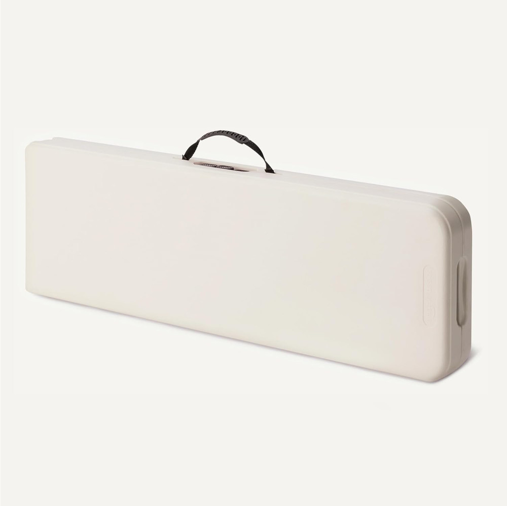 6Ft Foldable Bench for Indoor & Outdoor Use with Carrying Handle, White