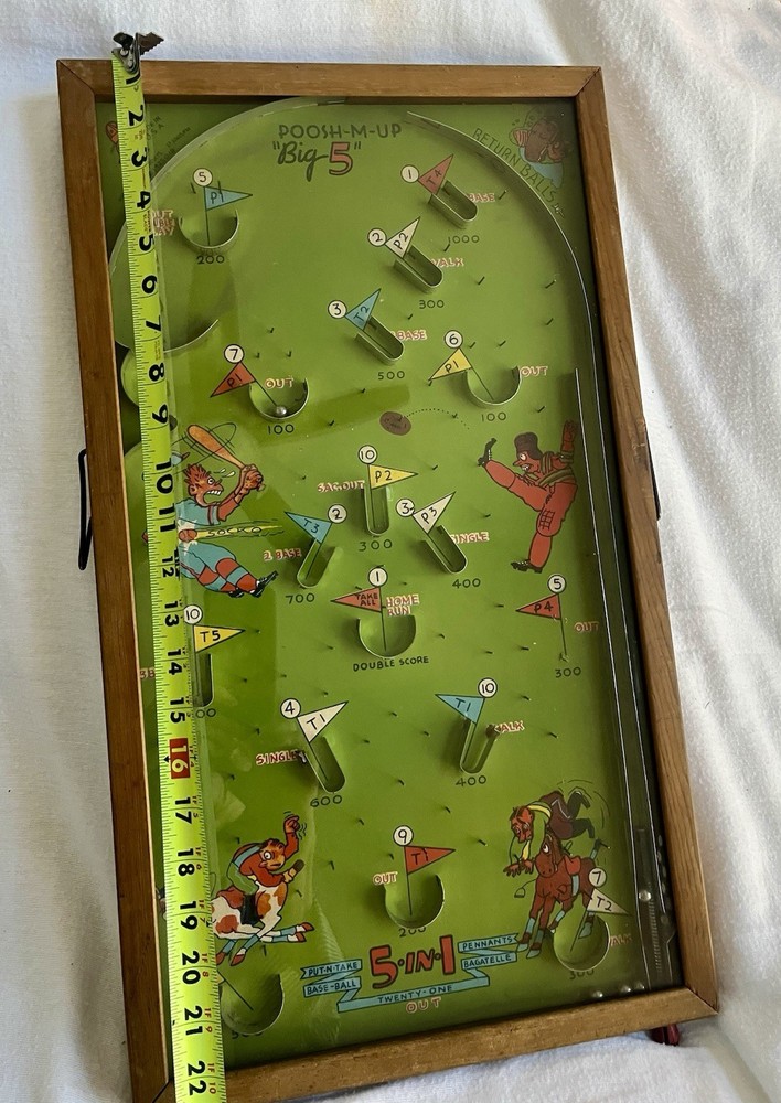Poosh-M-Up Big 5 Pinball Game