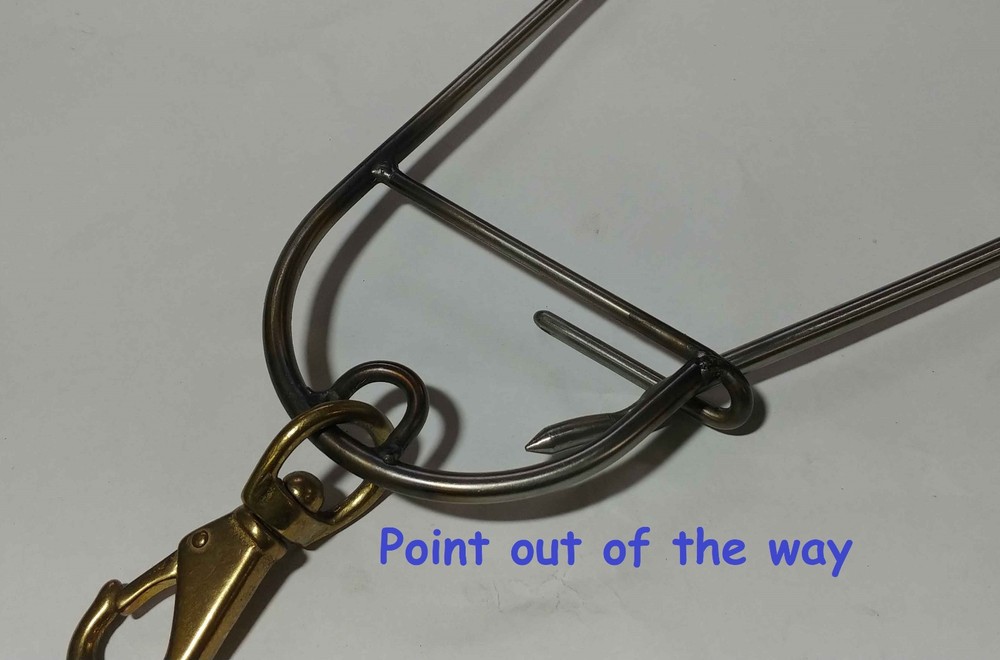 Spearfishing Fish Stringer with Brass Clip , Stainless