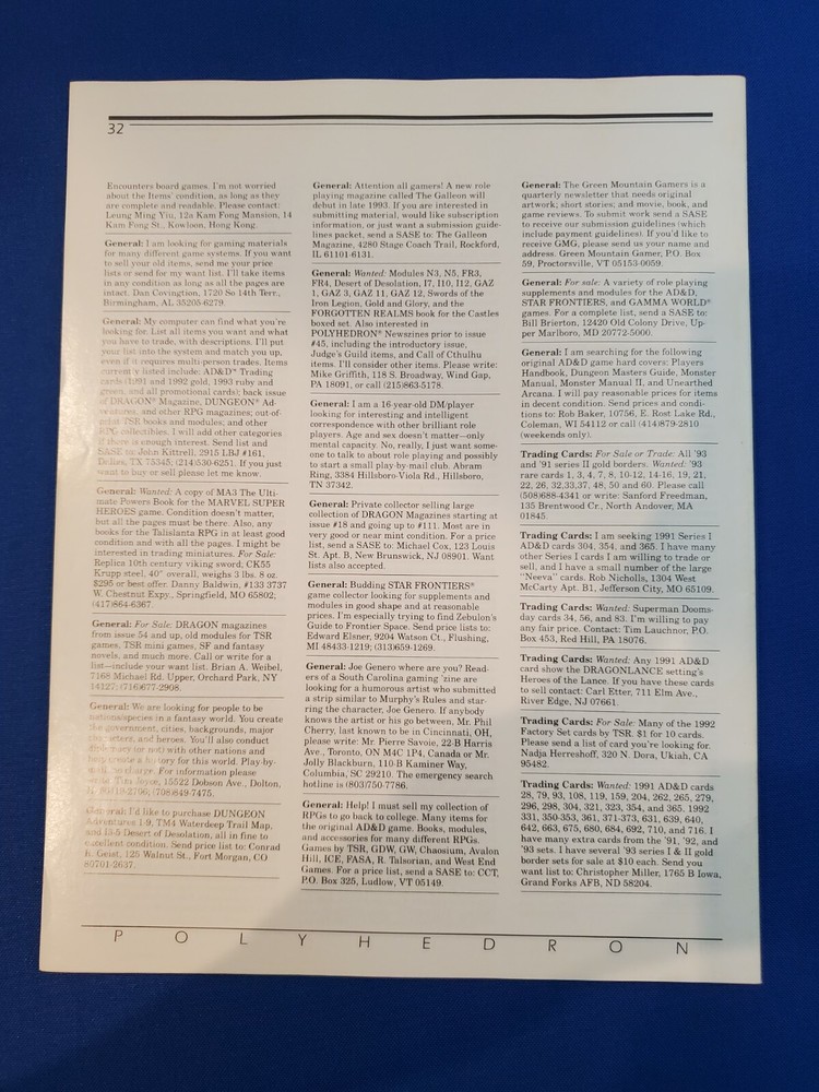 TSR Polyhedron Magazine #88 - RPGA