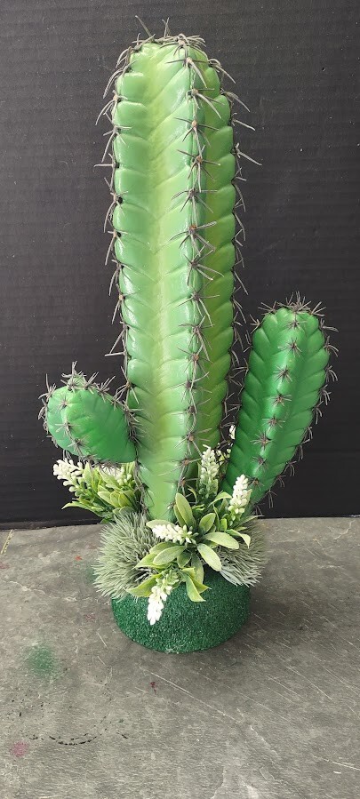 15" Artificial column cactus.
