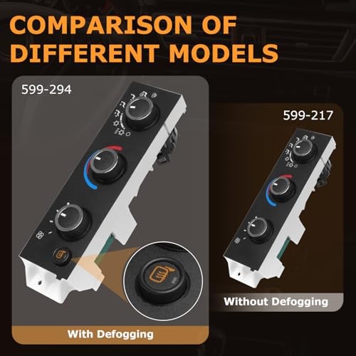 599-294 Front A/C Heater Climate Control Module Panel Compatible with Chevy