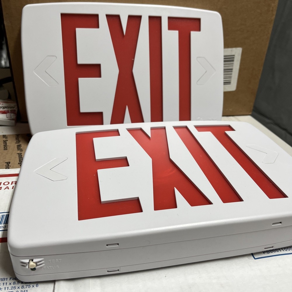 New Lithonia Lighting LED Emergency Exit Light Sign 120/227