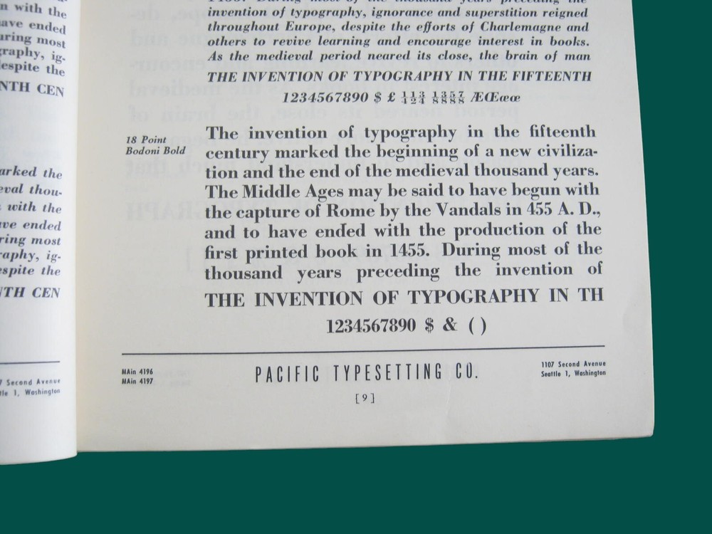 Pacific Type Borders/Rules/Ornaments; 1930s Typesetting/Graphic Art/Print Guide
