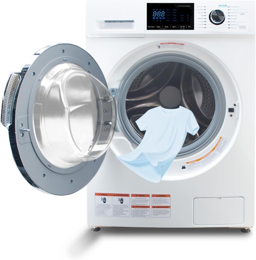 Smad 2.7 Cu.Ft Compact Front Load Washing Machine Laundry 36 Mins Quick Wash