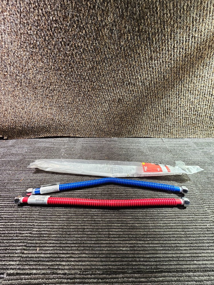 (QTY 2)Everbilt 1003 421 153 3/4"x3/4"x24" Water Heater Connector Corrugated