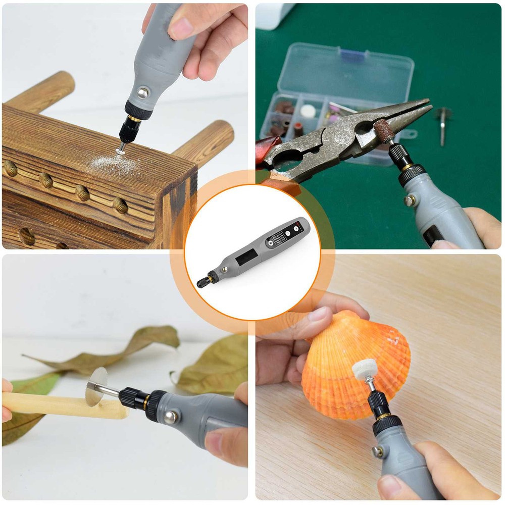 USB Cordless Electric 5-Speed Adjustable Mini Drill Grinder With LED Light