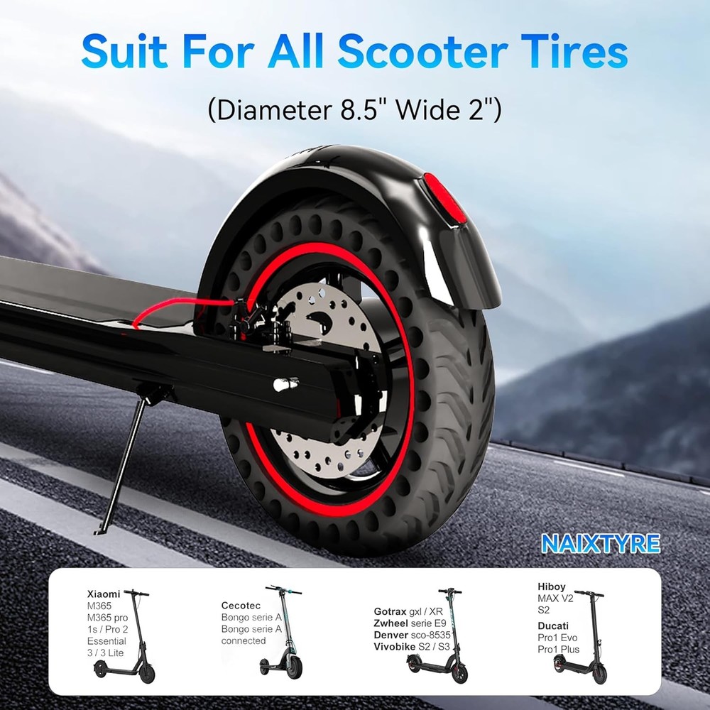 8.5x2 '' inchs Solid Tires for Electric Scooters,This Solid Tire is compatible w