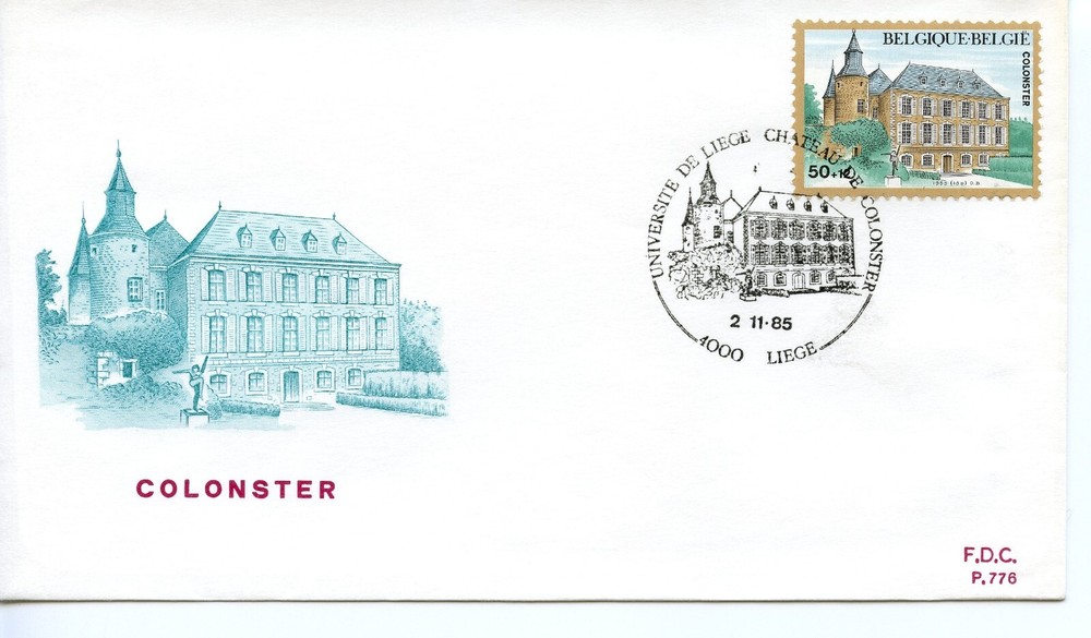 BELGIUM 1985 Castles  FDC2536