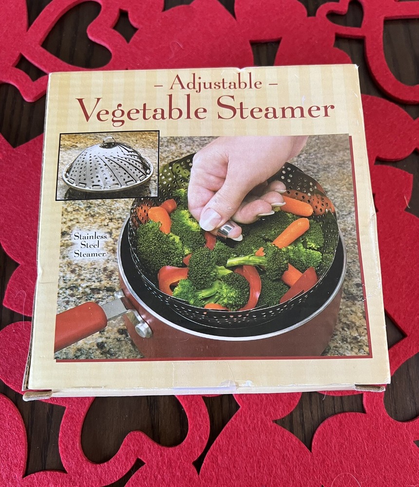 Vegetable Steamer Basket Cooking Foldable Adjustable Stainless Steel Pot Insert